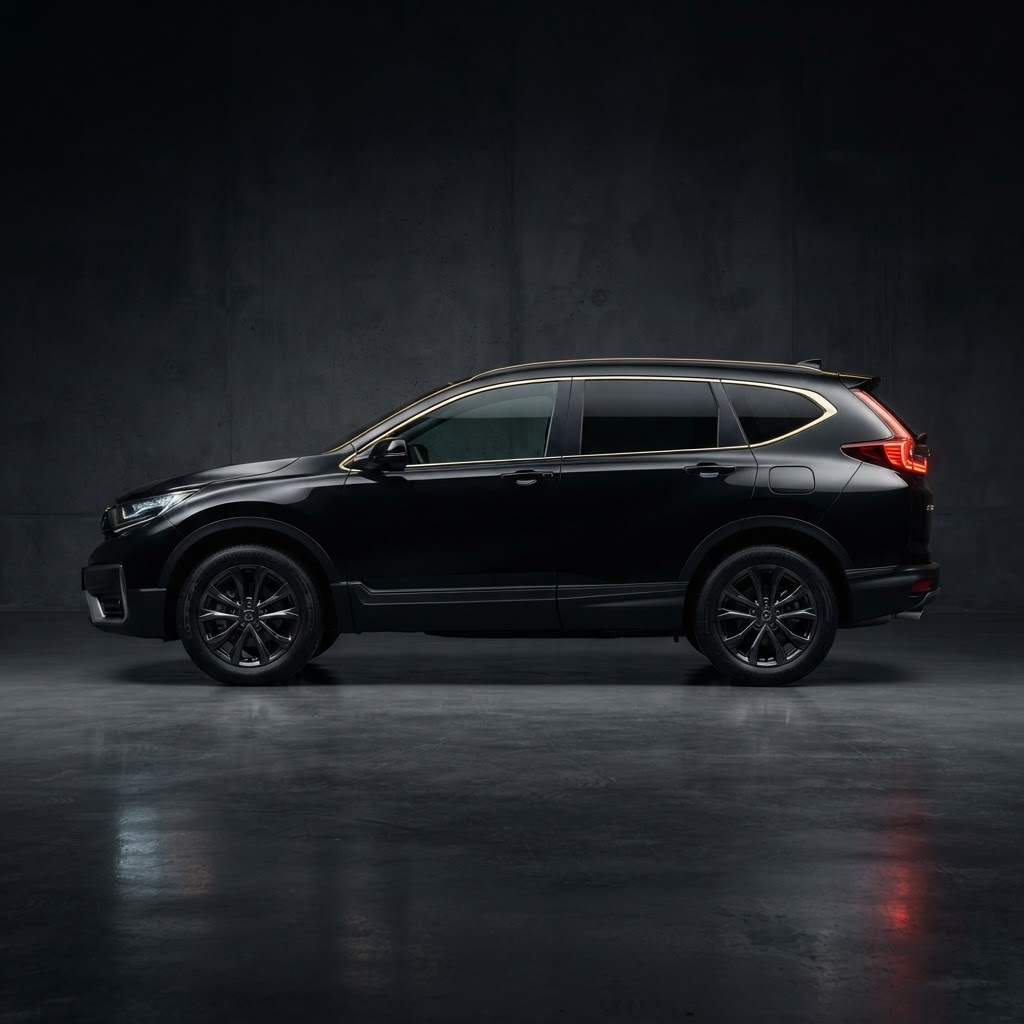 Honda CR-V negro, vista lateral